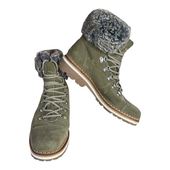 Sam Edelman Women’s Bowen Combat Green Suede Boots Size-10 - Picture 2 of 9